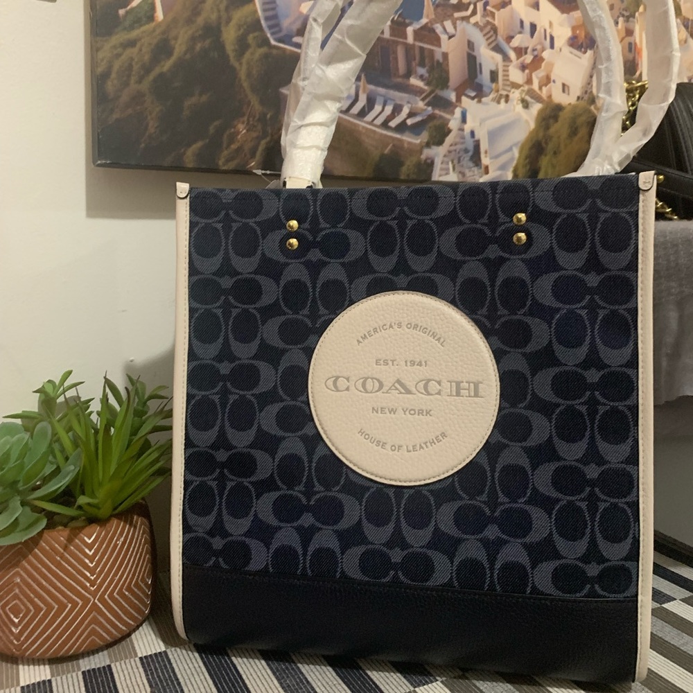 COACH DEMPSY TOTE / DENIM MULTI